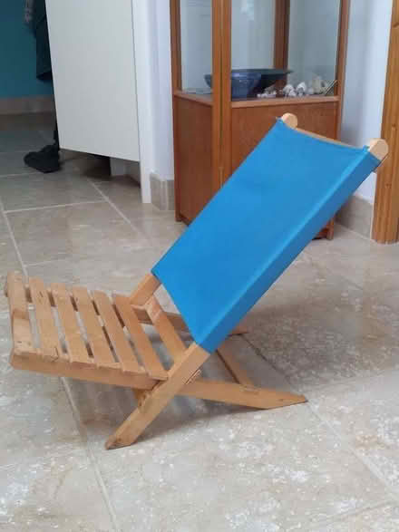 Photo of free folding seat, wooden and canvas fabric (Risinghurst OX3) #1