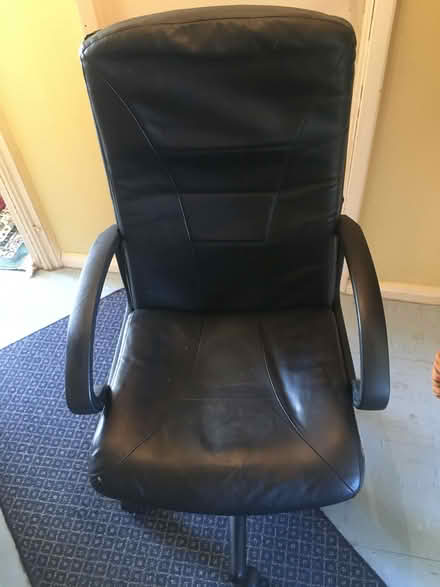 Photo of free Comfortable Executive Office chair, black faux leather (Cradley WR13) #1