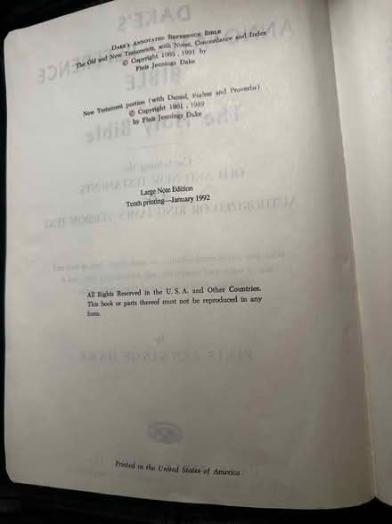 Photo of free Dake's Anointed Reference Bible (South Elgin) #3