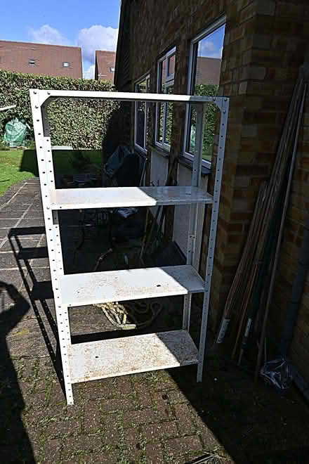 Photo of free Metal garage shelf unit (Pednor Bottom HP5) #1