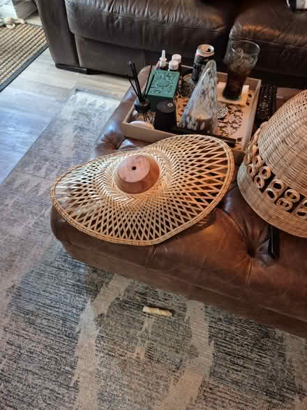 Photo of free 2 wicker light shade (Rm3 0gd) #2