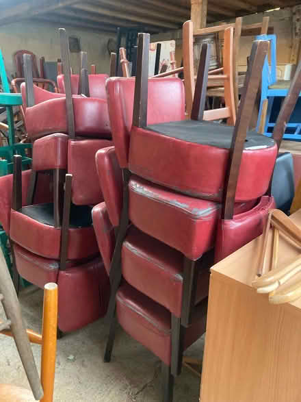Photo of free Red Faux Leather Dining Chairs (East Mersea CO5) #2