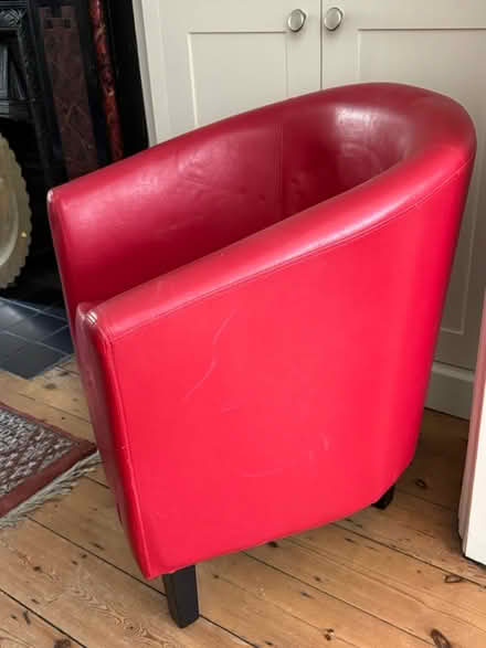 Photo of free Red tub chair (Battersea, SW11) #2