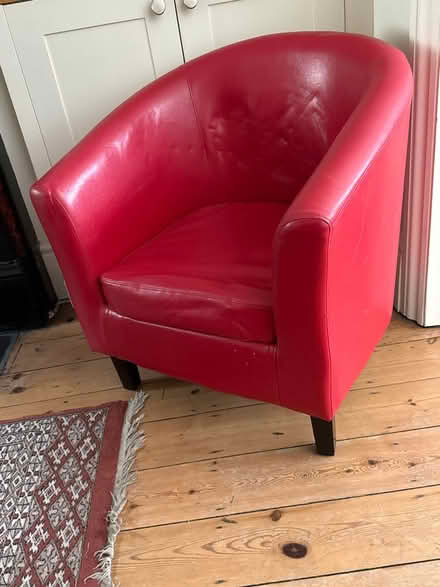 Photo of free Red tub chair (Battersea, SW11) #1