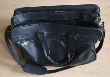 Photo of free black leather bag (Presteigne LD8) #2
