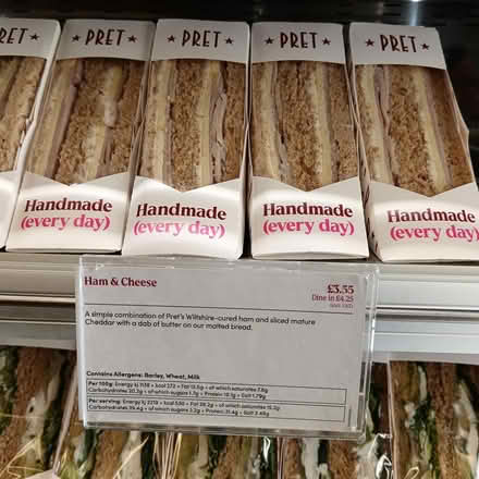 Photo of free Pret a Manger food items (London SW9) #3