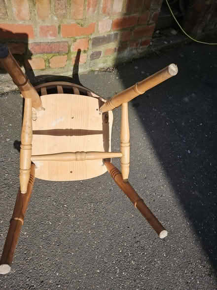 Photo of free Two pine/beech dining chairs (S6 Loxley) #3