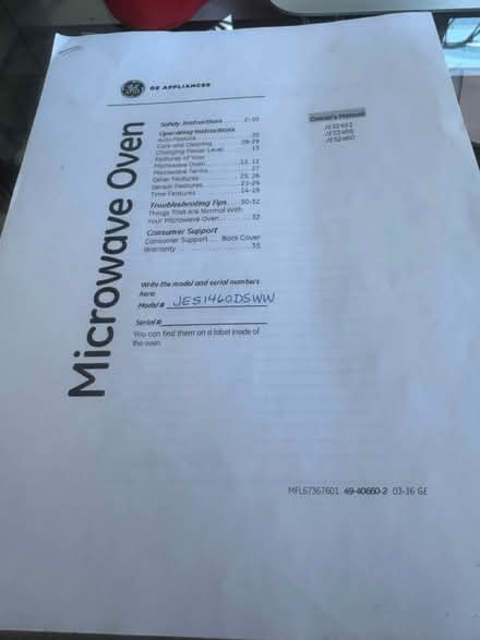 Photo of free GE Microwave (Lexington center) #4