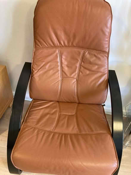 Photo of free Two Tan Leather Living Room Chairs (Monkspath B90) #1