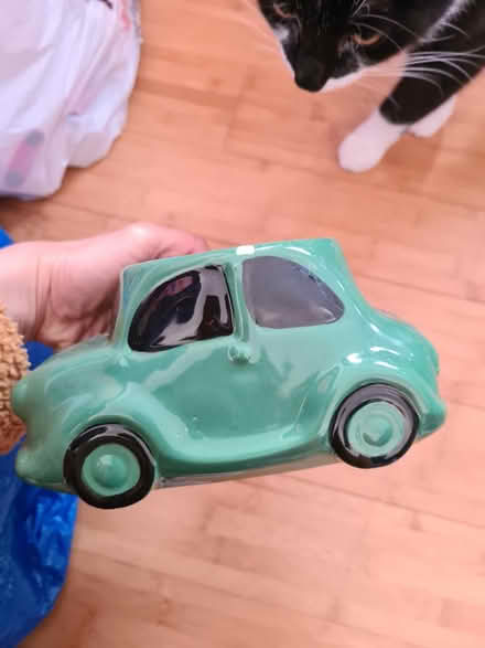 Photo of free Car planter ceramic (Wood green N22) #2