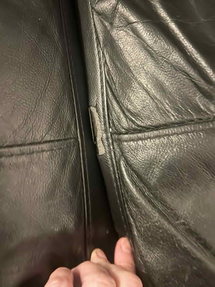 Photo of free Black leather 2 Seater Sofa (Caterham CR3) #2