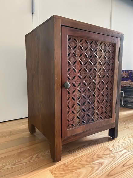 Photo of free Reclaimed Wood Cabinet & Lamp (West Chelsea 23rd & 10th) #1