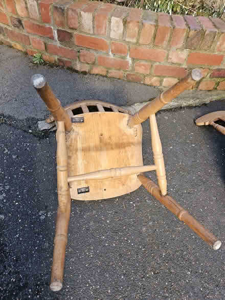 Photo of free Two pine/beech dining chairs (S6 Loxley) #2