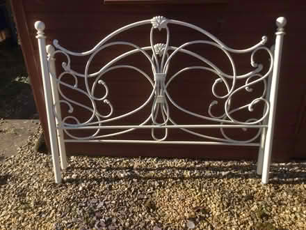 Photo of free Cream Metal Double Bed Frame (West Oxfordshire OX29) #1