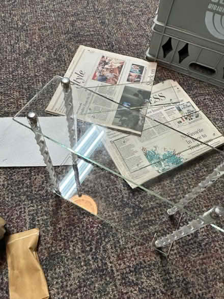 Photo of free Old school glass shelves (Clarksville Columbia area) #1