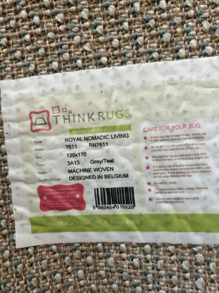 Photo of free Grey teal rug (Waterbeach) #2