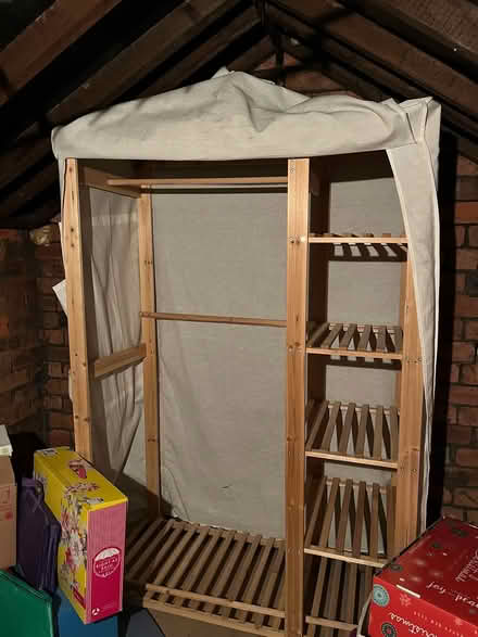 Photo of free Timber wardrobe with cover (LS7) #1