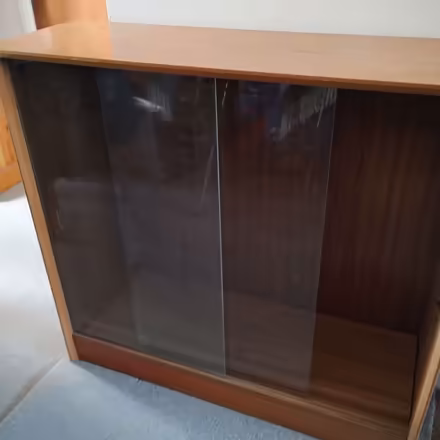 Photo of free Bookcase with Two Shelves and Glass Doors. (Rayleigh SS6) #1