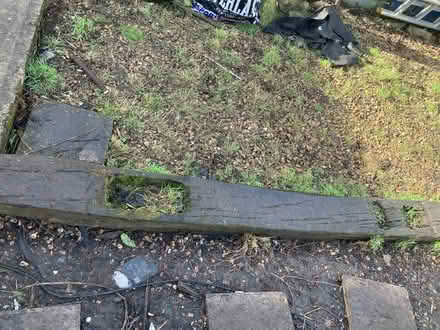 Photo of free 2 oak railway sleepers (SW20 Raynes Park) #2