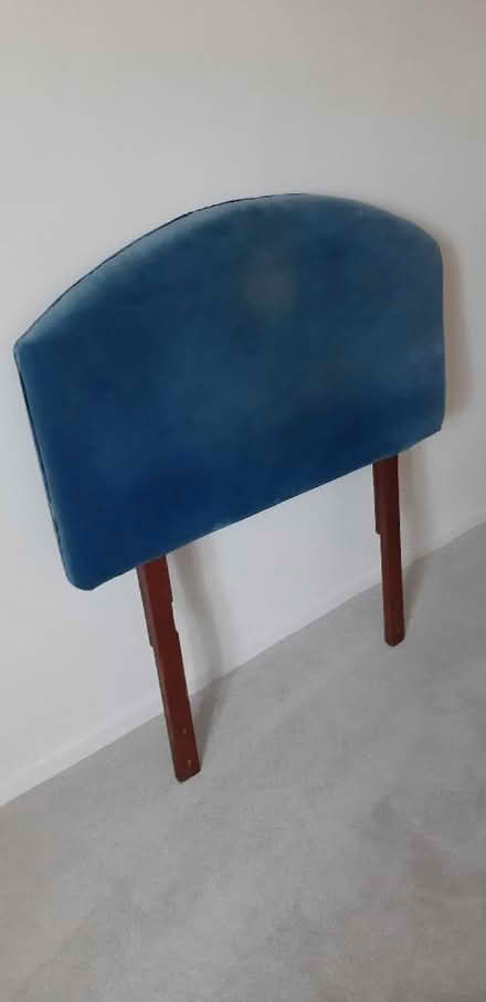 Photo of free Blue Upholstered Single Bed Headboard (Hurstpierpoint BN6) #1