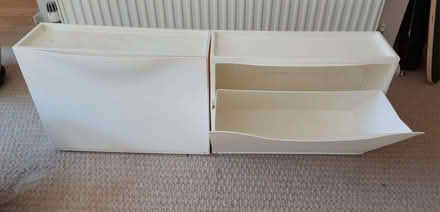 Photo of free Shoe Boxes x8 (Ikea White Plastic) (Steyning BN44) #1