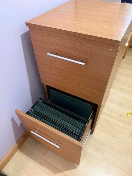 Photo of free Small wooden filing cabinet (Bolbeck Park MK15) #1