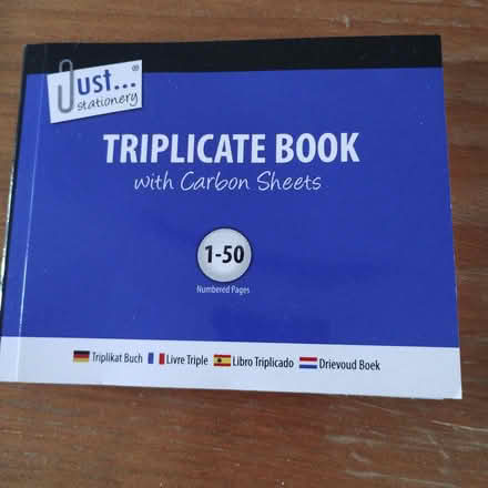 Photo of free Triplicate Receipt Book with Carbon Sheets (Rayleigh SS6) #1