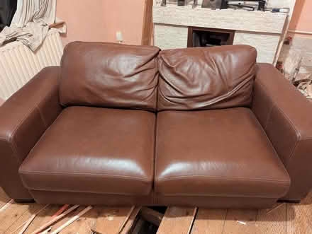 Photo of free Great condition brown 2 seater sofa (Deansgrange, dublin) #1