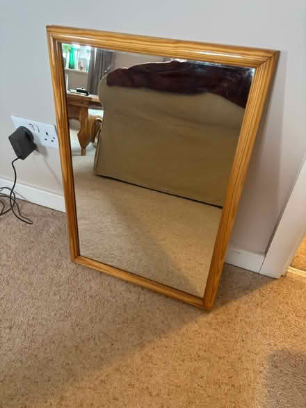 Photo of free Mirror with wooden frame (EH6 Newhaven) #1