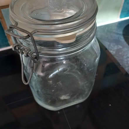 Photo of free Curtain hooks, travel plugs, jar (Histon) #2