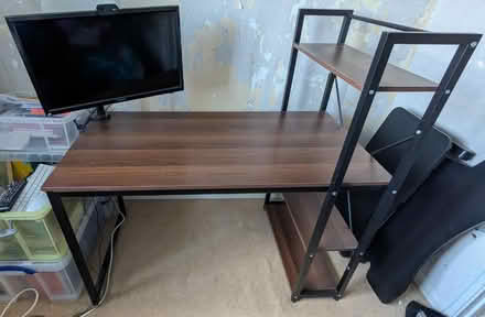 Photo of free Office / computer desk with shelves (Landport, Lewes) #1