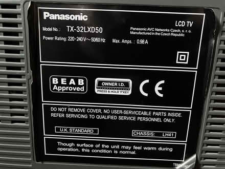 Photo of free Panasonic 32” lcd tv and remote (SW20 Raynes Park) #2
