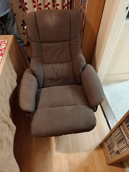 Photo of free Manual, swivel reclining chair & footstool. (Barton OX3) #1