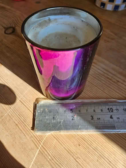 Photo of free Blue tiled and mirrored purple glass candle candle (Randwick GL6) #3