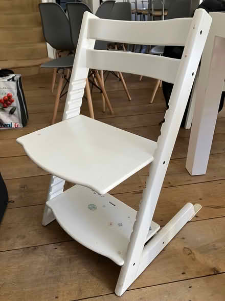 Photo of free STOKKE Tripp trapp chair, white (Brownswood Park N5) #1