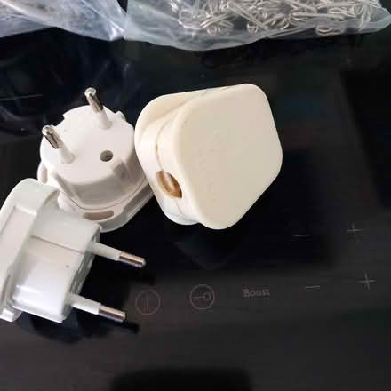 Photo of free Curtain hooks, travel plugs, jar (Histon) #1