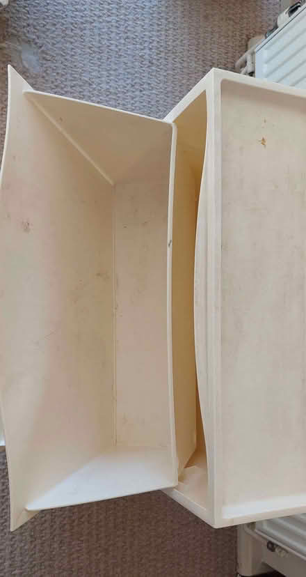 Photo of free Shoe Boxes x8 (Ikea White Plastic) (Steyning BN44) #2