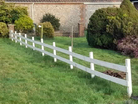 Photo of free White plastic fence (Dilham) #1