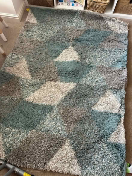 Photo of free Grey teal rug (Waterbeach) #1