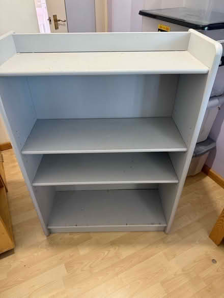Photo of free Painted wooden bookshelf - for upcycling or garage use (Bolbeck Park MK15) #1