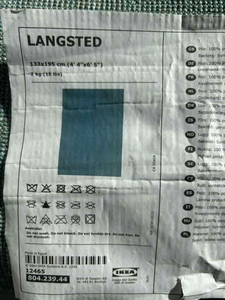 Photo of free Langsted Ikea Rug (Waterbeach) #2