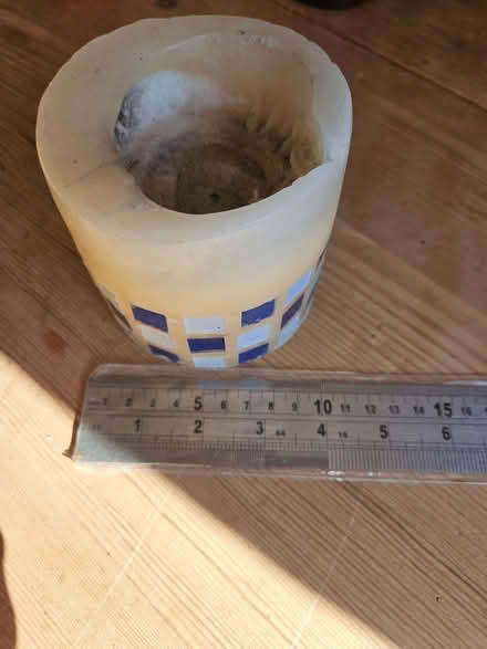 Photo of free Blue tiled and mirrored purple glass candle candle (Randwick GL6) #2