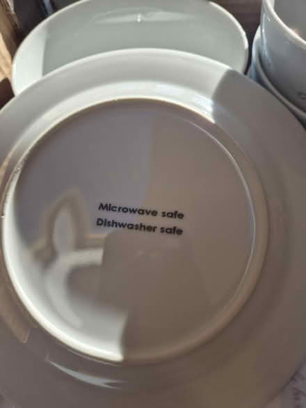 Photo of free 8 piece dinner service farm animals (Dursley area) #2