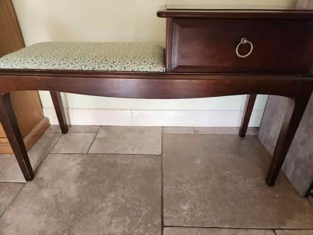 Photo of free Seat with a draw/hall table (Barnard's Green WR14) #1