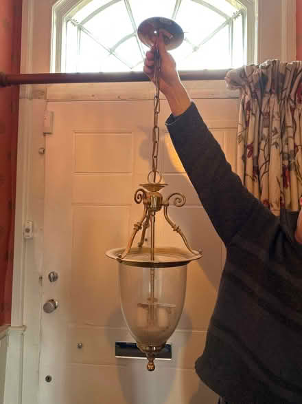 Photo of free Brass glass bell light (Sevenoaks TN13) #1