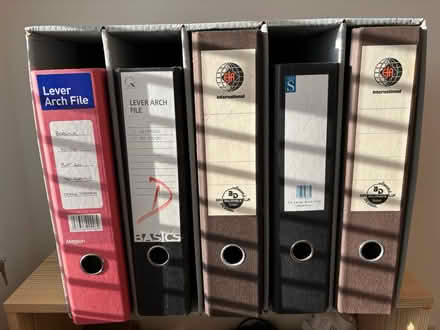Photo of free Lever arch files and storage box (Harrogate HG2) #1