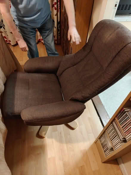 Photo of free Manual, swivel reclining chair & footstool. (Barton OX3) #3