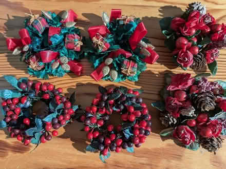 Photo of free 6 x Christmas candle wreaths (Seaford BN25) #1
