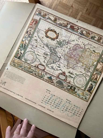 Photo of free 1965 calendar with map prints (Wellacre Technology College M41) #1
