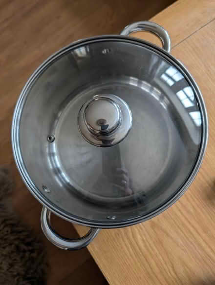 Photo of free Stainless steel pan with glass lid. (Hartwood Green PR7) #2